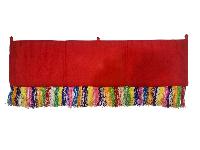 Tibetan Cochin Brocade Wall Hanging With Embroidered Om Mani Padme Hum