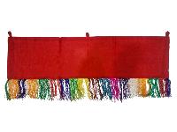 Tibetan Cochin Brocade Wall Hanging With Embroidered Ashtamangala