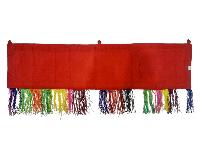 Tibetan Cochin Brocade Wall Hanging With Embroidered Ashtamangala