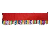 Tibetan Cochin Brocade Wall Hanging With Embroidered Ashtamangala