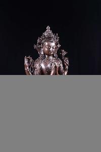 [chenrezig], Buddhist Handmade Statue, Chocolate Oxidized