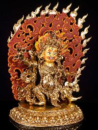 [vajrapani], Buddhist Handmade Statue, [full Gold Plated], [face Painted]