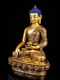 [shakyamuni Buddha], Buddhist Handmade Statue, [full Gold Plated], [face Painted]