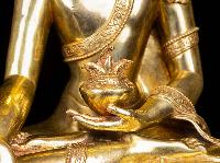 [medicine Buddha], Buddhist Handmade Statue, [full Gold Plated], [face Painted]