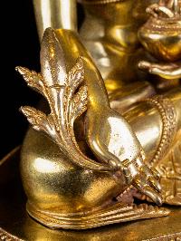 [medicine Buddha], Buddhist Handmade Statue, [full Gold Plated], [face Painted]