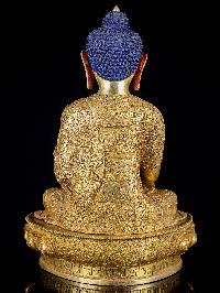 [shakyamuni Buddha], Buddhist Handmade Statue, [full Gold Plated], [face Painted]