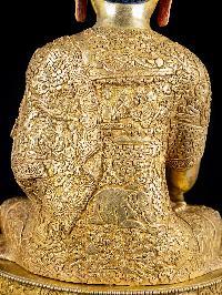 [shakyamuni Buddha], Buddhist Handmade Statue, [full Gold Plated], [face Painted]