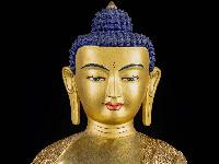 [shakyamuni Buddha], Buddhist Handmade Statue, [full Gold Plated], [face Painted]