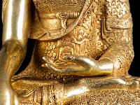 [shakyamuni Buddha], Buddhist Handmade Statue, [full Gold Plated], [face Painted]