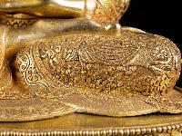 [shakyamuni Buddha], Buddhist Handmade Statue, [full Gold Plated], [face Painted]