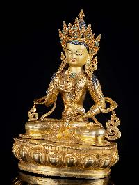 [vajrasattva], Buddhist Handmade Statue, [full Gold Plated], [face Painted]