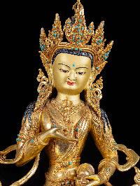 [vajrasattva], Buddhist Handmade Statue, [full Gold Plated], [face Painted]