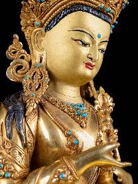 [vajrasattva], Buddhist Handmade Statue, [full Gold Plated], [face Painted]