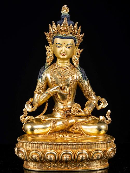 [vajrasattva], Buddhist Handmade Statue, [full Gold Plated], [face Painted]