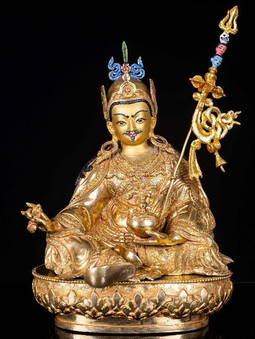 [padmasambhava], Buddhist Handmade Statue, [full Gold Plated], [face Painted]