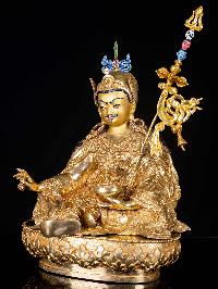 [padmasambhava], Buddhist Handmade Statue, [full Gold Plated], [face Painted]