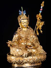 [padmasambhava], Buddhist Handmade Statue, [full Gold Plated], [face Painted]