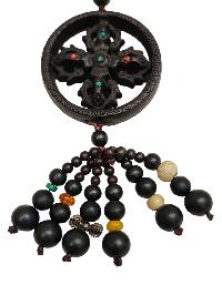 Prayer Bead Mala/necklace With Double Dorje, For Cars And Home