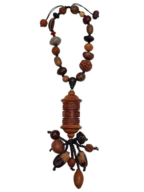 Prayer Bead Mala/necklace With Mane, For Cars And Home