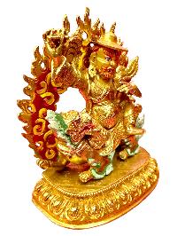 [dorje Legpa],  Handmade Buddhist Statue, Full Gold Plated Painted Face