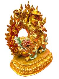 [dorje Legpa],  Handmade Buddhist Statue, Full Gold Plated Painted Face