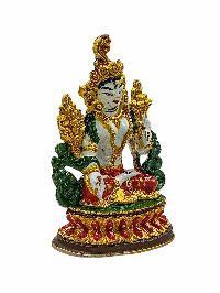 [white Tara], Buddhist Miniature Statue, [high Quality], [traditional Color Finishing], [high Quality]