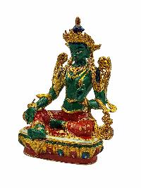 [green Tara], Buddhist Miniature Statue, [high Quality], [traditional Color Finishing], [high Quality]