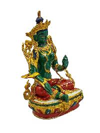 [green Tara], Buddhist Miniature Statue, [high Quality], [traditional Color Finishing], [high Quality]