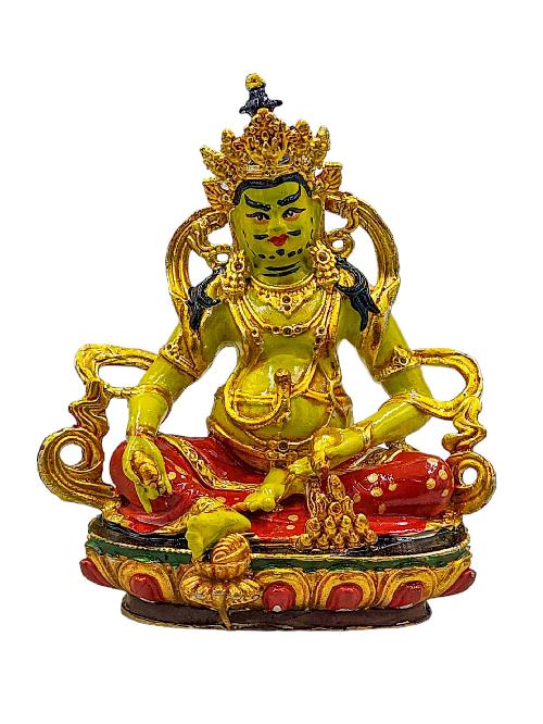 [yellow Jambhala], Buddhist Miniature Statue, [high Quality], [traditional Color Finishing], [high Quality]