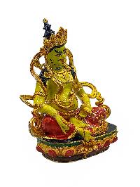 [yellow Jambhala], Buddhist Miniature Statue, [high Quality], [traditional Color Finishing], [high Quality]