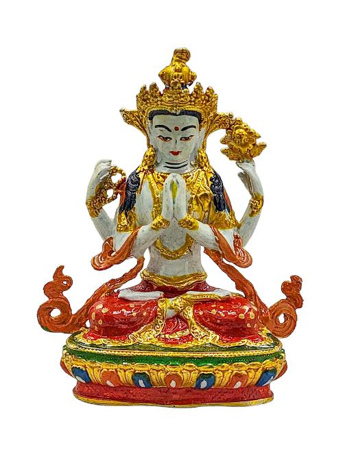 [chenrezig], Buddhist Miniature Statue, [high Quality], [traditional Color Finishing], [high Quality]