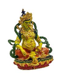 [yellow Jambhala], Buddhist Miniature Statue, [high Quality], [traditional Color Finishing], [high Quality]