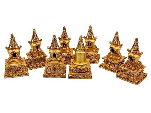 [stupa Set], Buddhist Statue, [gold Plated]