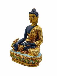 [medicine Buddha], Buddhist Miniature Statue, [high Quality], [traditional Color Finishing], [high Quality]