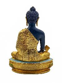 [medicine Buddha], Buddhist Miniature Statue, [high Quality], [traditional Color Finishing], [high Quality]