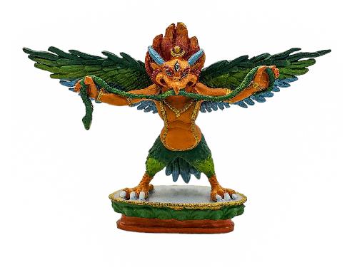 [garuda], Buddhist Miniature Statue, [high Quality], [traditional Color Finishing], [high Quality]