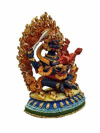 [mahakala Four Arms], Buddhist Miniature Statue, [high Quality], [traditional Color Finishing], [high Quality]