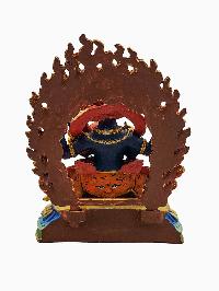 [mahakala Four Arms], Buddhist Miniature Statue, [high Quality], [traditional Color Finishing], [high Quality]