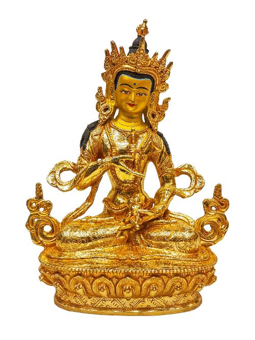 [vajrasattva], Buddhist Handmade Statue, [full Gold Plated], [painted Face], [high Quality]