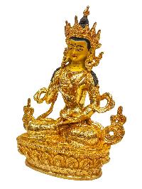 [vajrasattva], Buddhist Handmade Statue, [full Gold Plated], [painted Face], [high Quality]