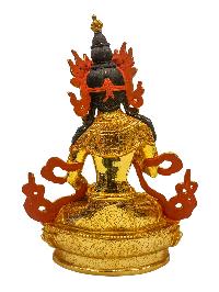 [vajrasattva], Buddhist Handmade Statue, [full Gold Plated], [painted Face], [high Quality]