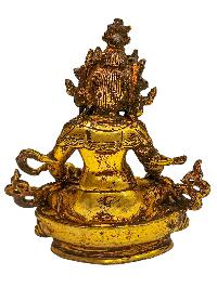 [yellow Jambhala], Buddhist Handmade Statue, [gold Plated], [antique Finishing]