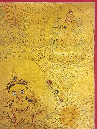 [yellow Jambhala], Buddhist Traditional Painting, Hand Painted, [real Gold]