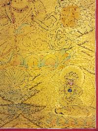 [yellow Jambhala], Buddhist Traditional Painting, Hand Painted, [real Gold]