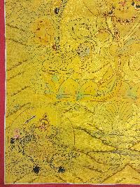 [yellow Jambhala], Buddhist Traditional Painting, Hand Painted, [real Gold]