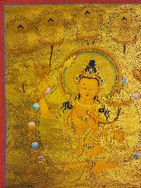 [manjushree], Buddhist Traditional Painting, Hand Painted, [real Gold]