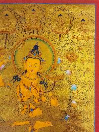 [manjushree], Buddhist Traditional Painting, Hand Painted, [real Gold]