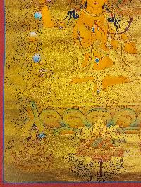 [manjushree], Buddhist Traditional Painting, Hand Painted, [real Gold]