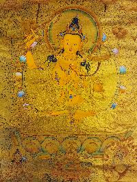 [manjushree], Buddhist Traditional Painting, Hand Painted, [real Gold]