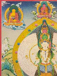 [sahasrabhuja Avalokitesvara], Buddhist Traditional Painting, Hand Painted, [real Gold]